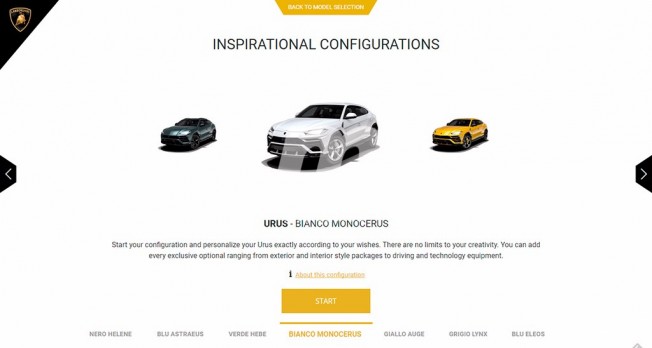 Lamborghini Urus - configurador Lamborghini Urus - configurador