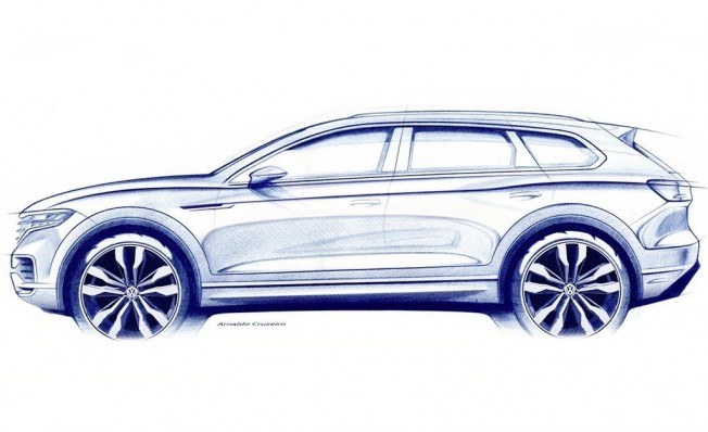 Volkswagen Touareg 2018 - boceto Volkswagen Touareg 2018 - boceto