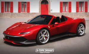 El Ferrari SP38 también luce bien con carrocería spyder