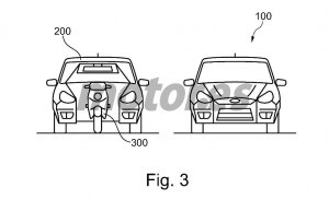Ford patenta un concepto de movilidad con una moto integrada en Estados Unidos