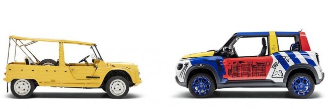 Citroën Méhari vs Citroën E-Mehari Citroën Méhari vs Citroën E-Mehari