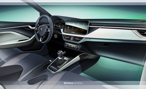 Skoda adelanta el interior del Scala, su nuevo compacto que llegará en 2019